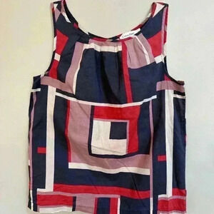 Calvin Klein womens color block sleevless shirt size S
